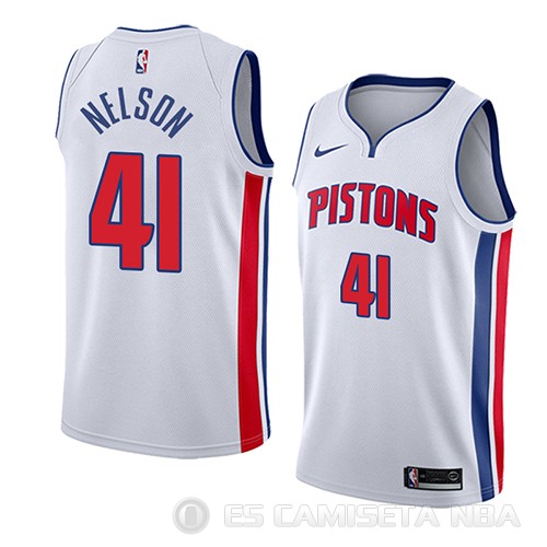 Camiseta Jameer Nelson #41 Detroit Pistons Association 2017-18 Blanco - Haga un click en la imagen para cerrar